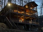 Riverfront Retreat sparkles in the moonlight